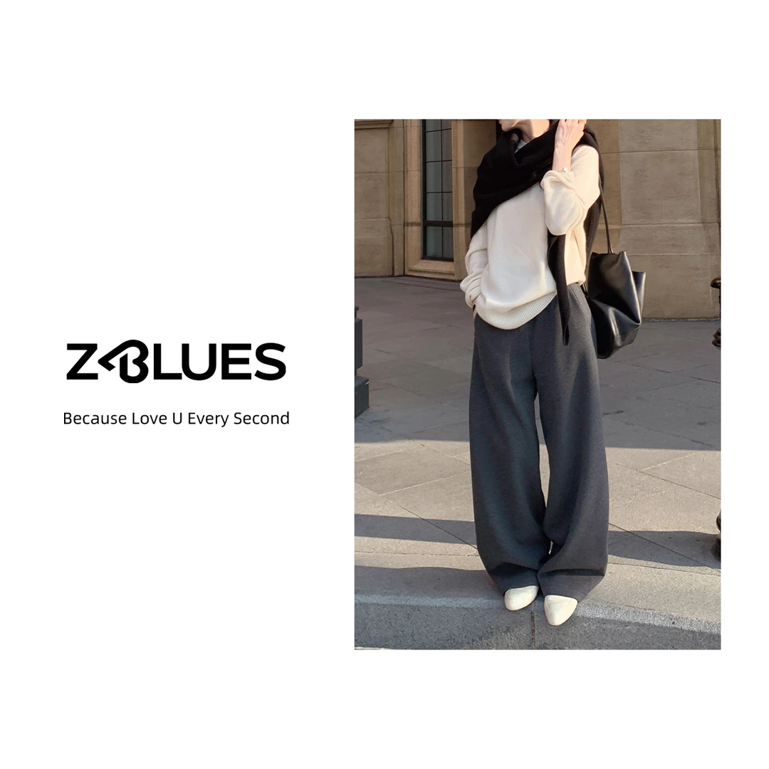 Z.blues【糯米裤】软糯绵羊毛松紧腰休闲长裤YZYLJR8958