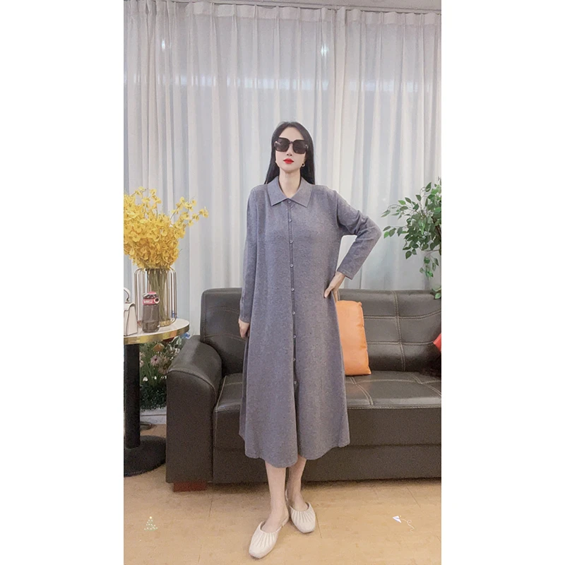 3718 新款高端洋气显瘦针织大码连衣裙