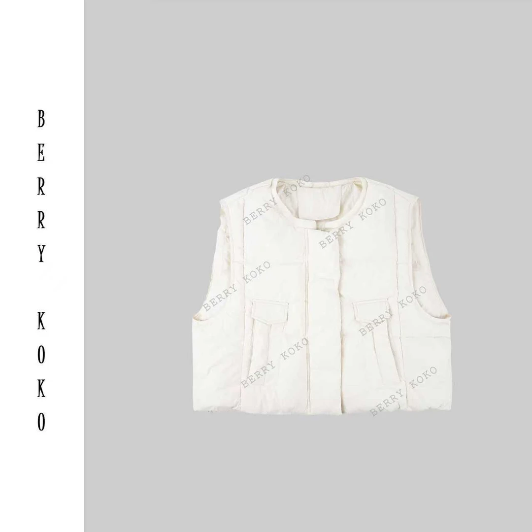 【MISSKO】秋冬“极简风”复古羽绒百搭马甲 J46