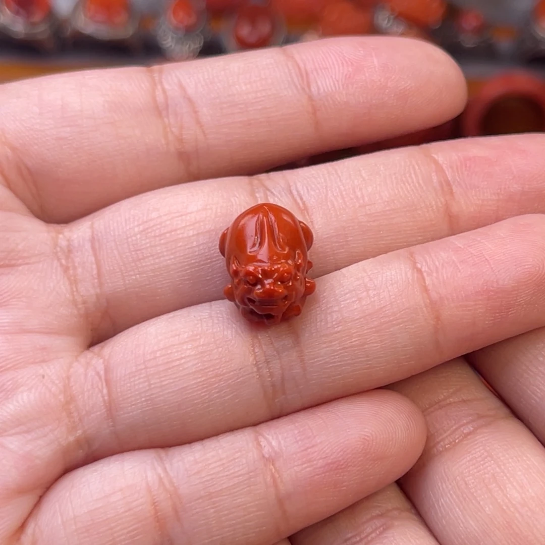 南红玛瑙天然川料瓦西貔貅未镶嵌果*儿