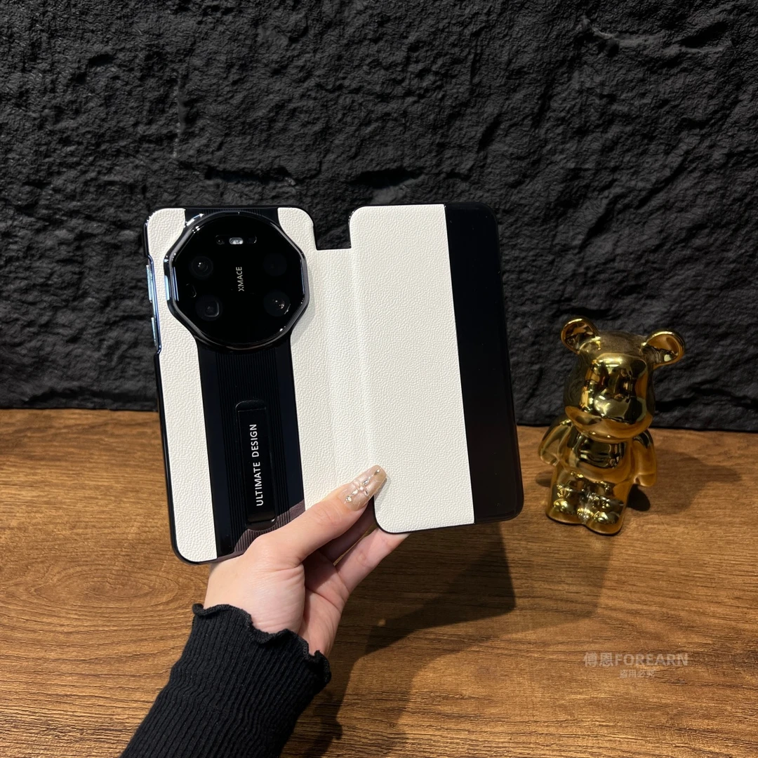 适用于华为mate80promax手机壳真皮mate80rs支架mate80保护套翻盖