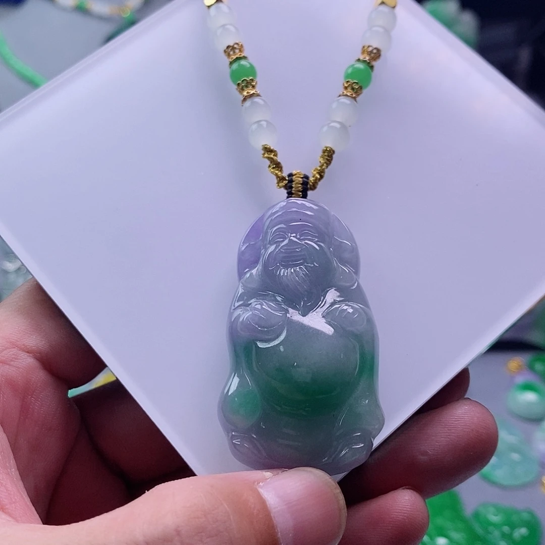 翡翠未镶嵌吊坠(赠链)