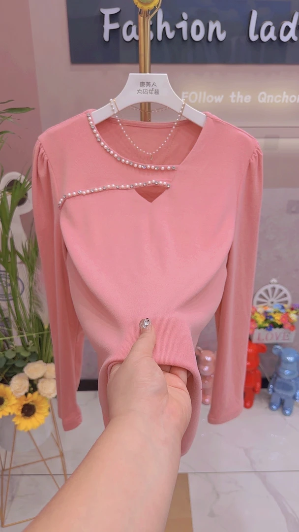 冬季新款双面绒2315重工钉钻时尚大码上衣百搭潮减龄款