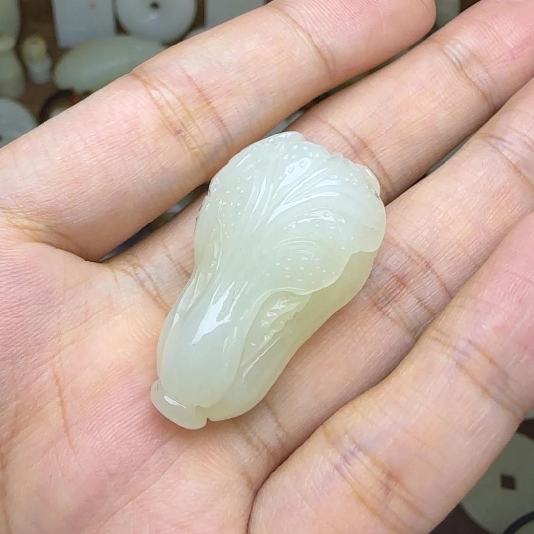 未镶嵌和田玉挂件白菜