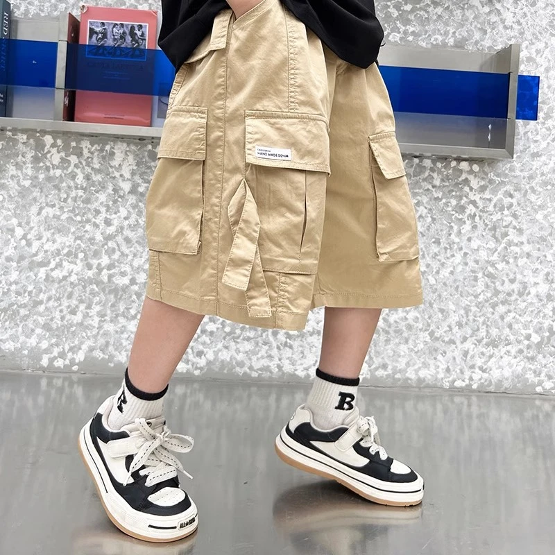 2025新款男童夏季薄款儿童工装短裤炸街潮牌帅气时髦中大童CS601