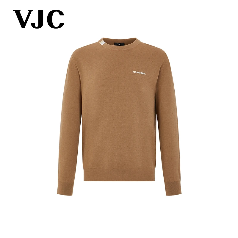 VJC/威杰思【100羊毛】2025秋季新款男装潮流长袖毛织DBEDC2831