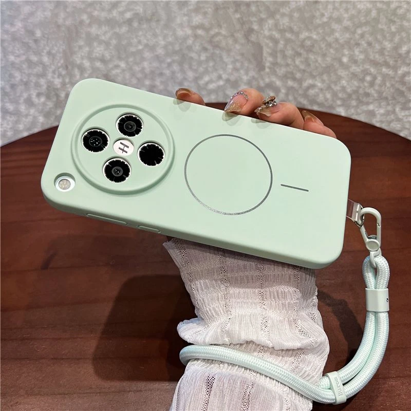 腕带挂绳磁吸液态硅胶适用OPPOFindX8手机壳X8S精孔X8Pro全包百搭