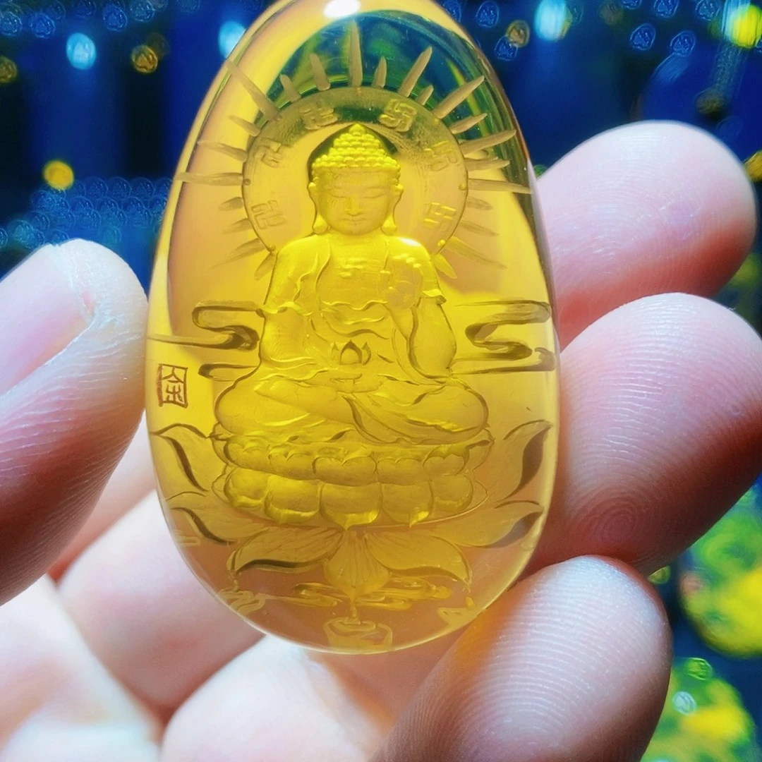 【闪购商品】蓝珀颈饰未镶嵌蓝珀阴雕