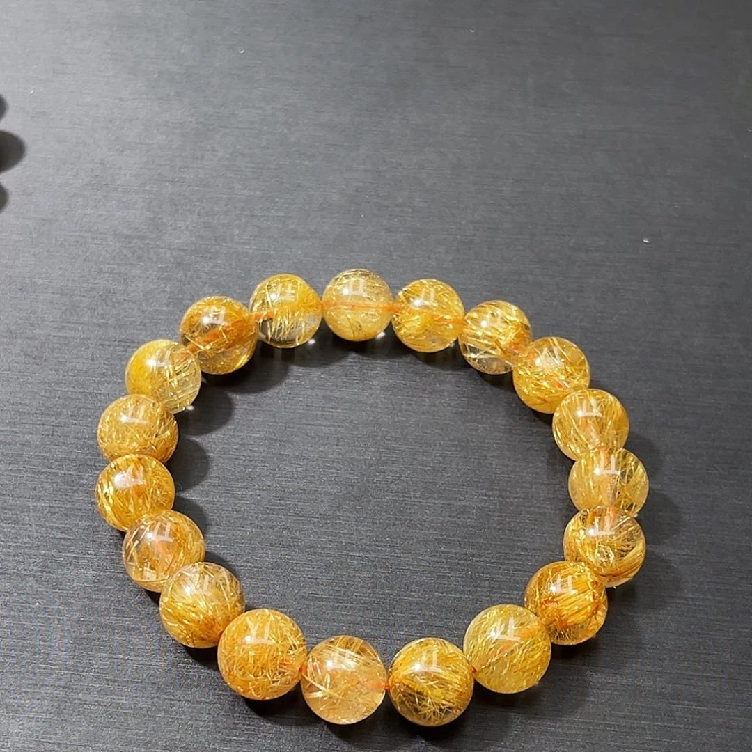 @***）手串未镶嵌发晶钛晶