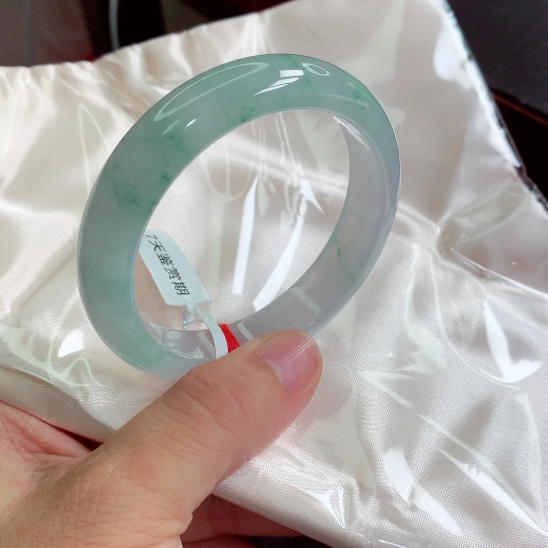 未镶嵌手镯翡翠缅甸天然A货翡翠手镯55.7