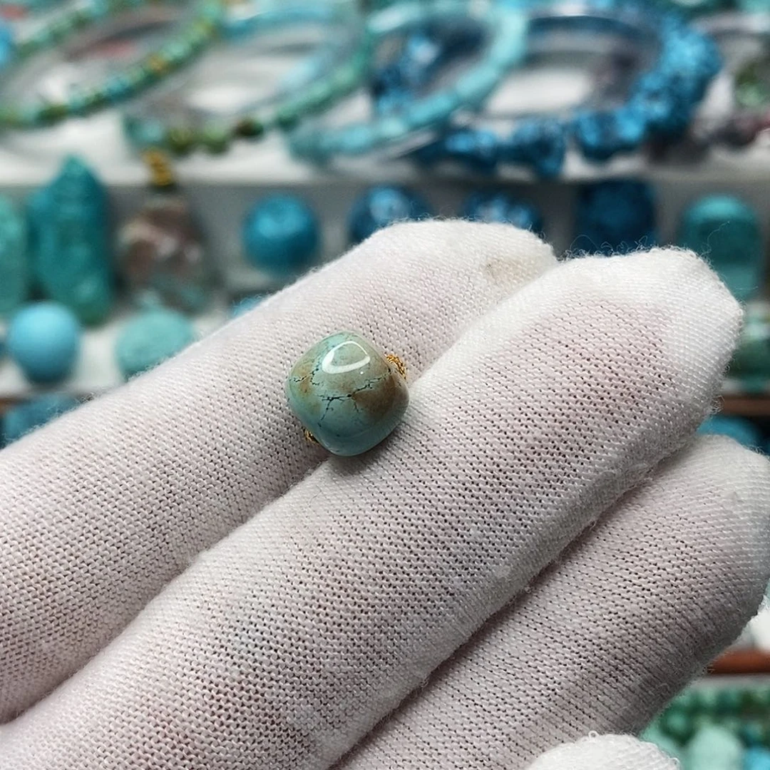 绿松石珠宝奇石未镶嵌陈*七