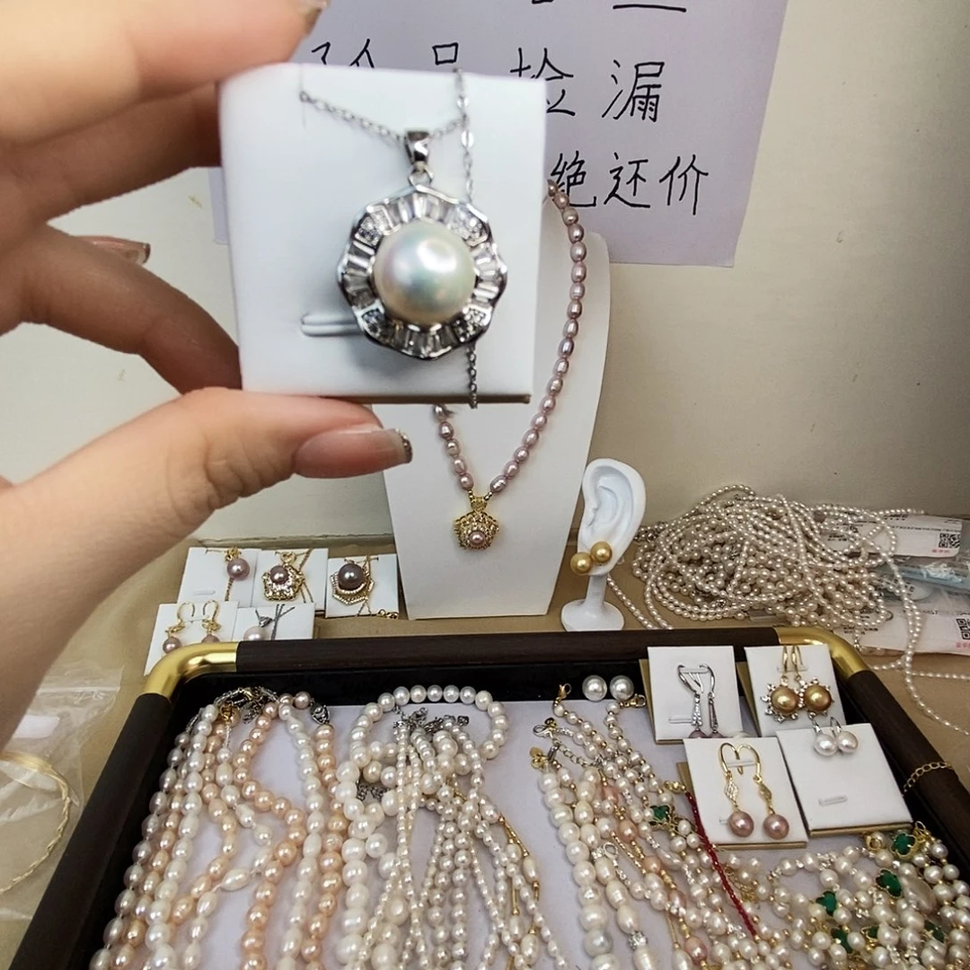 颈饰合金淡水珍珠