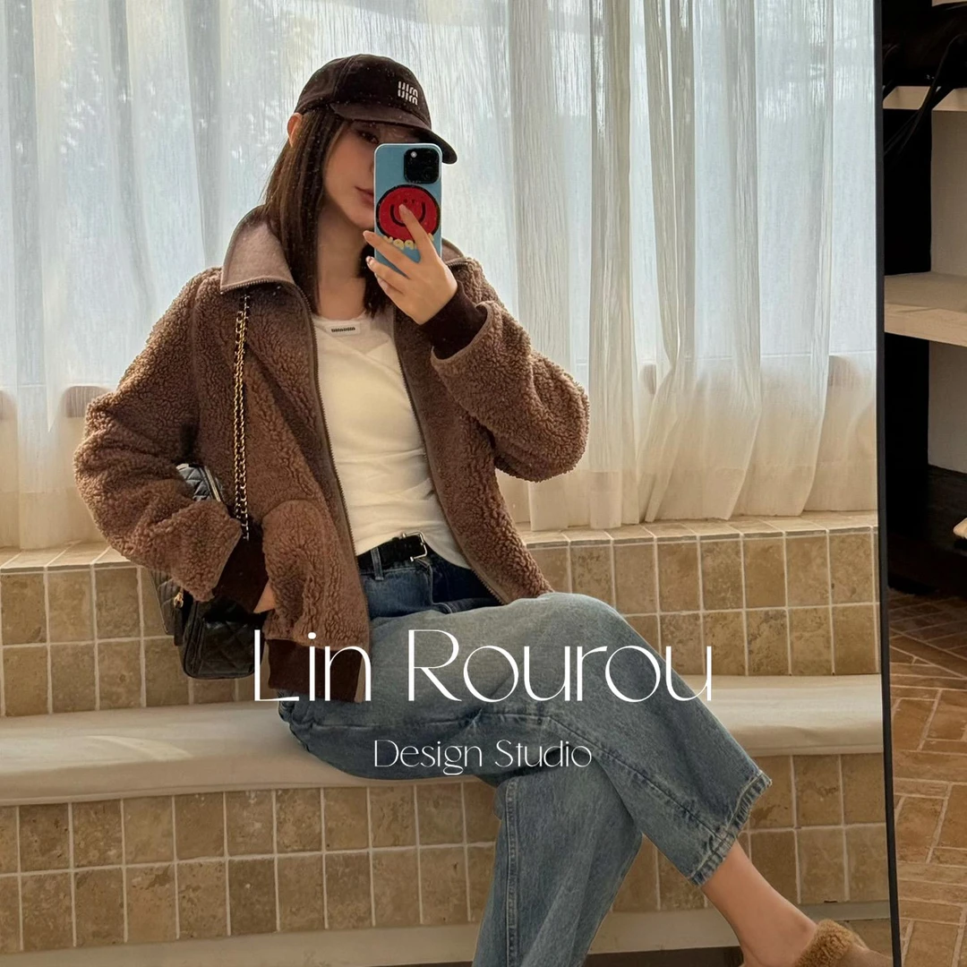 【泰迪绒双面穿外套】WTCL58004秋冬新款保暖舒适高级感双面穿外套