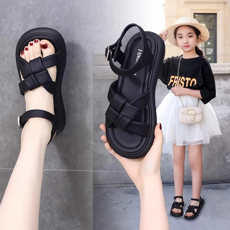 ABC女童凉鞋2025夏季新款运动平底轻便沙滩鞋中大童防滑公主鞋子