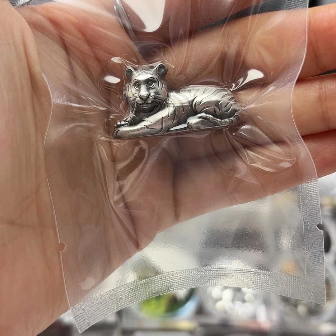 纯银Mongolia虎年生肖纪念币立体 虎虎生威