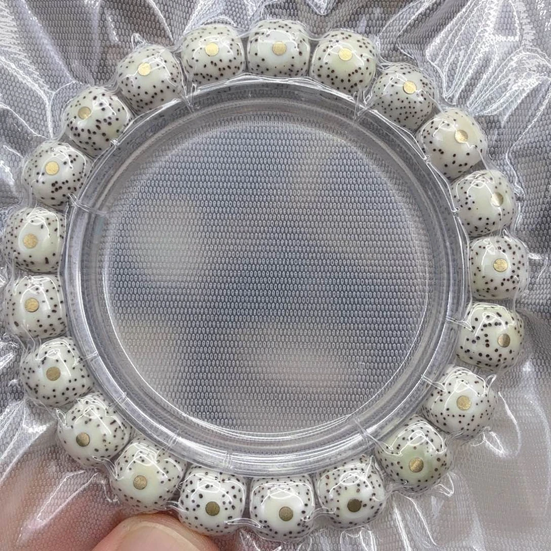 星月菩提手串91王者原脂白星月菩提单圈1.1