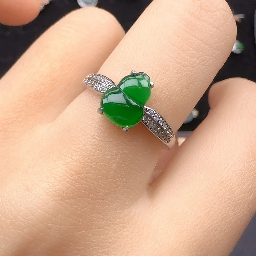 银S925镶嵌戒指翡翠