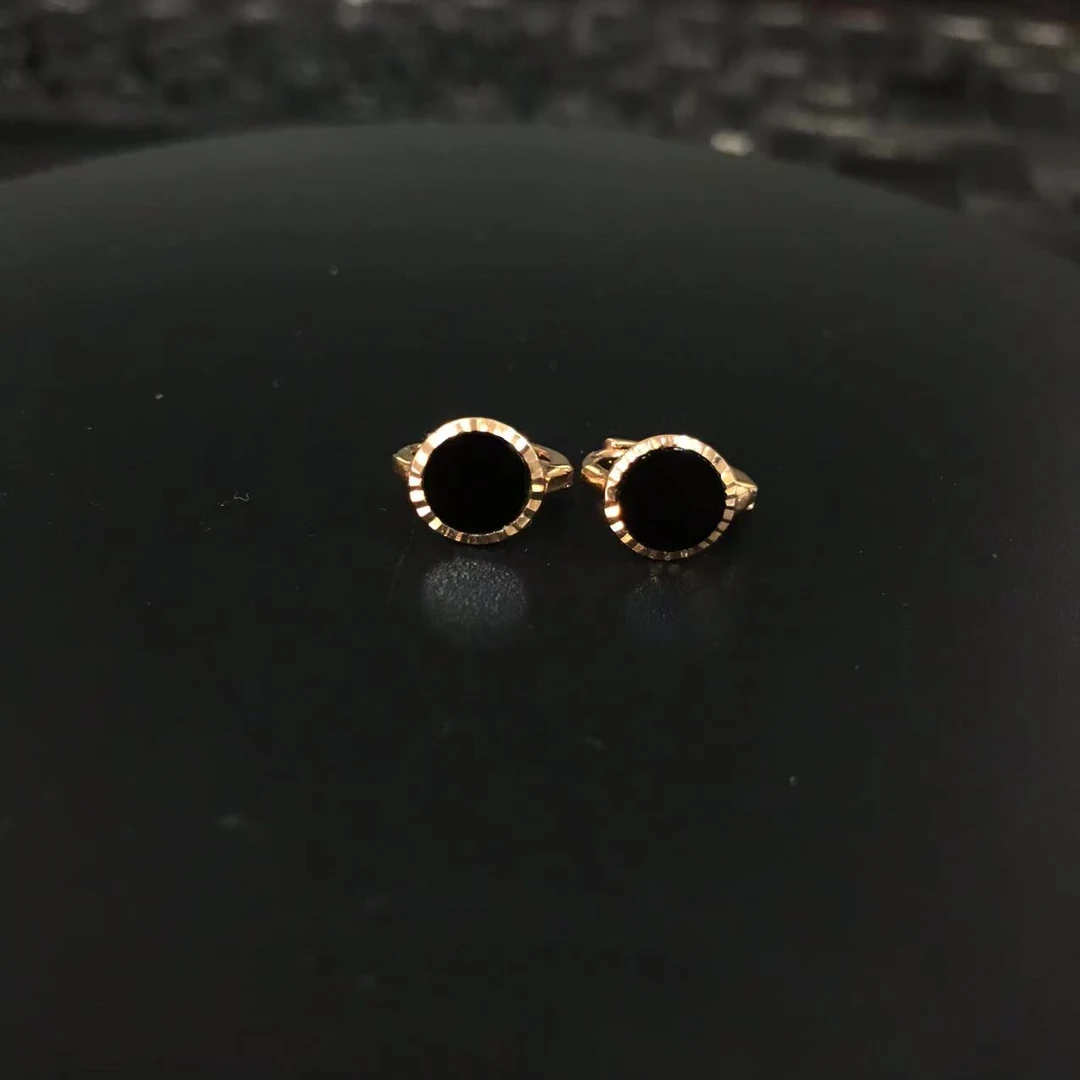 14k玫瑰金玛瑙耳扣