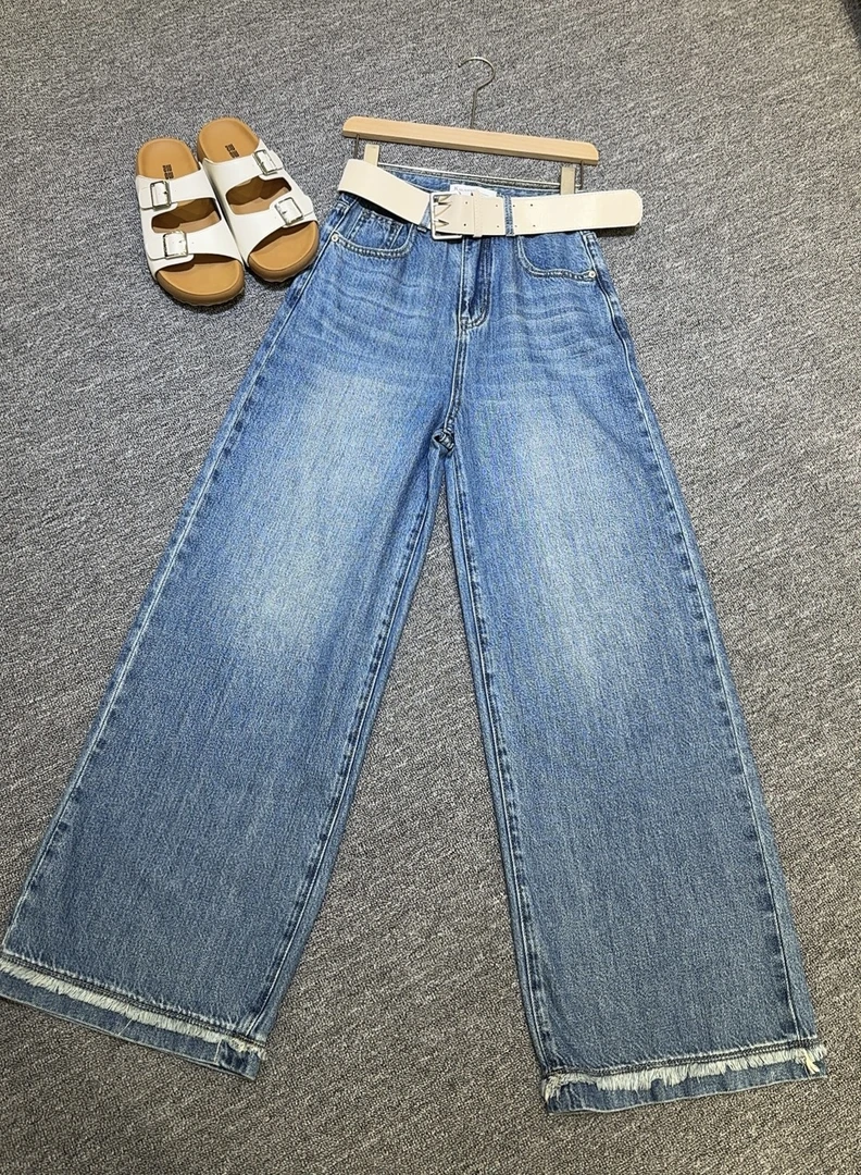 「可沐女装」夏款上新时尚，休闲，百搭牛仔阔腿裤9103