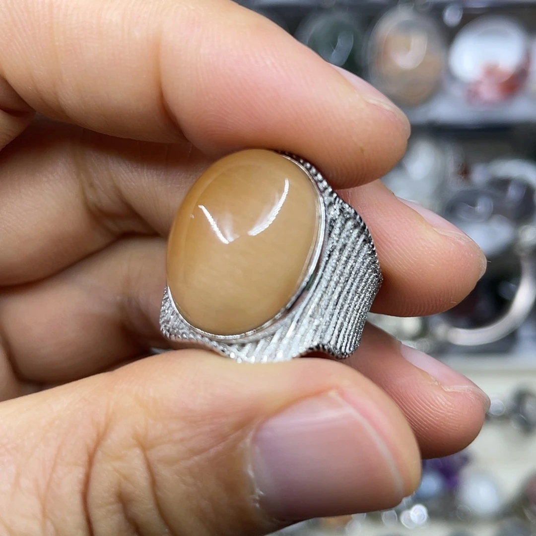 【闪购商品】银S925镶嵌珠宝半成品水晶戒指