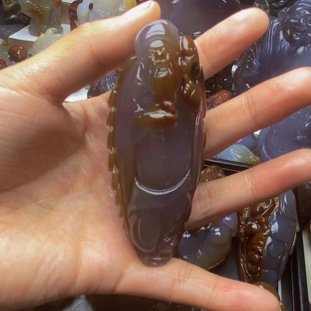 玛瑙/玉髓手把件未镶嵌