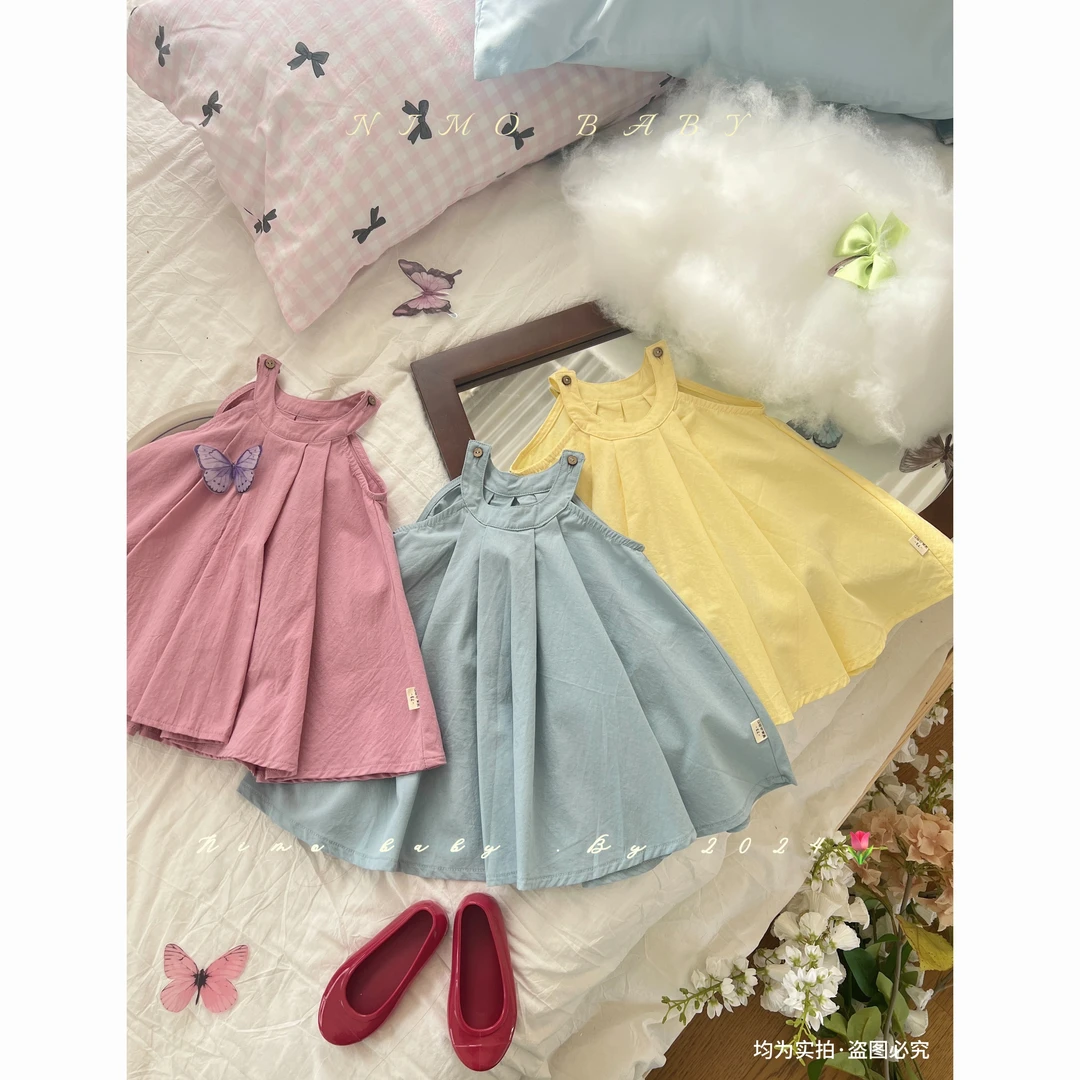 NEMO【三原色】韩夏款宝宝清新时尚简约连体洋气夏季背心吊带裙