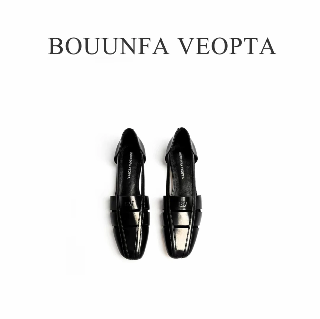 BOUUNFA VEOPTA【芯片】夏季轻奢女士单鞋时尚百搭罗马风编织女鞋