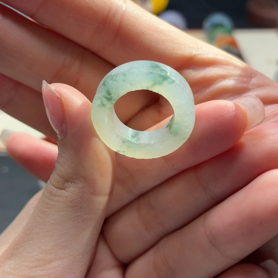 未镶嵌定制翡翠冰糖雪梨小清新飘花10-15