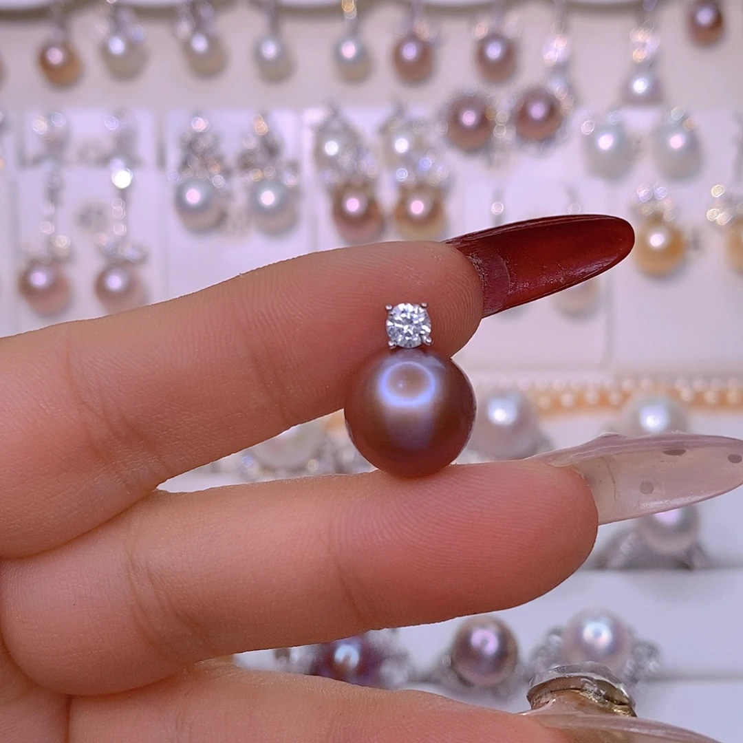 银S925镶嵌淡水珍珠颈饰