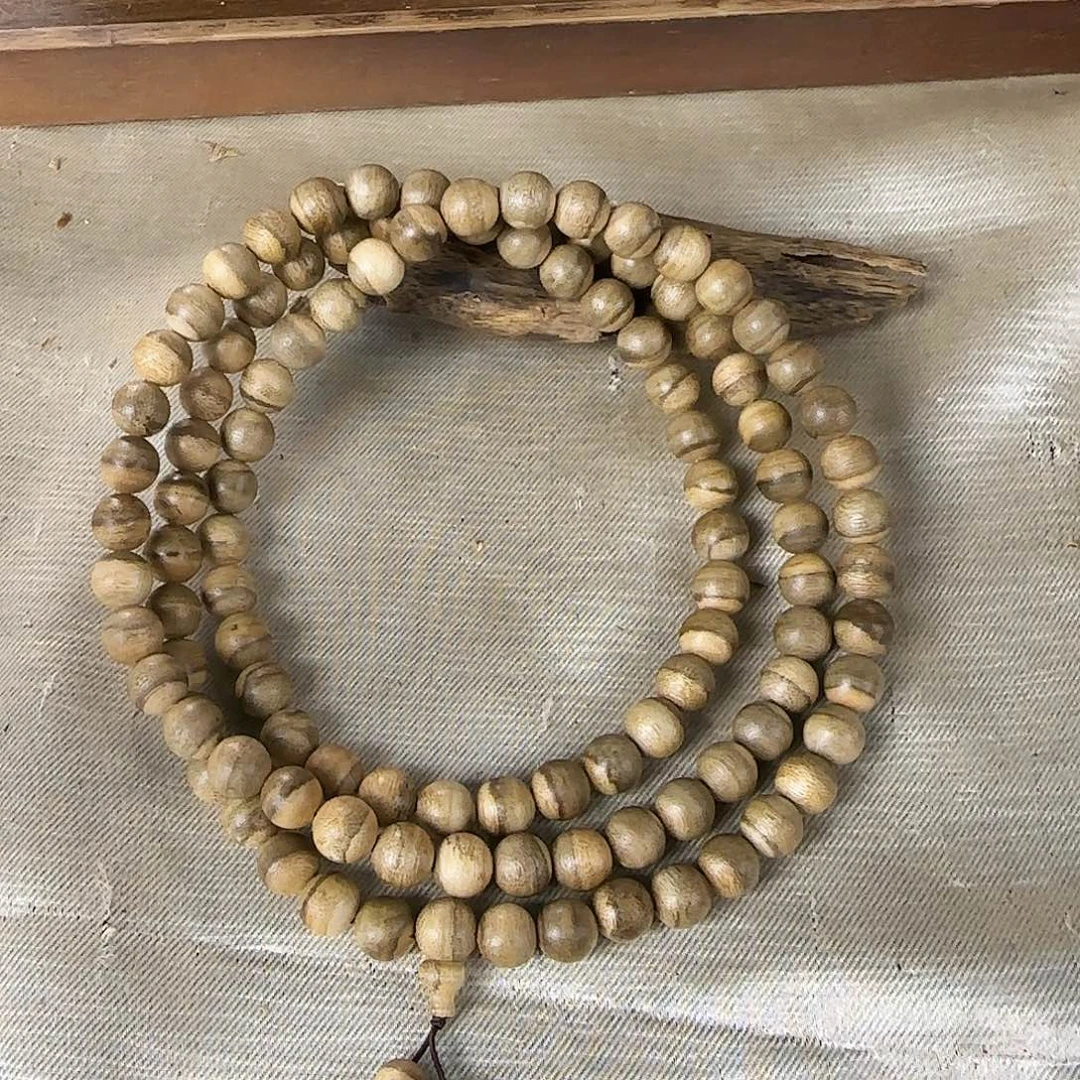 沉香碎屑沉香勾丝➕正区达拉干10圆珠多圈收藏级108颗