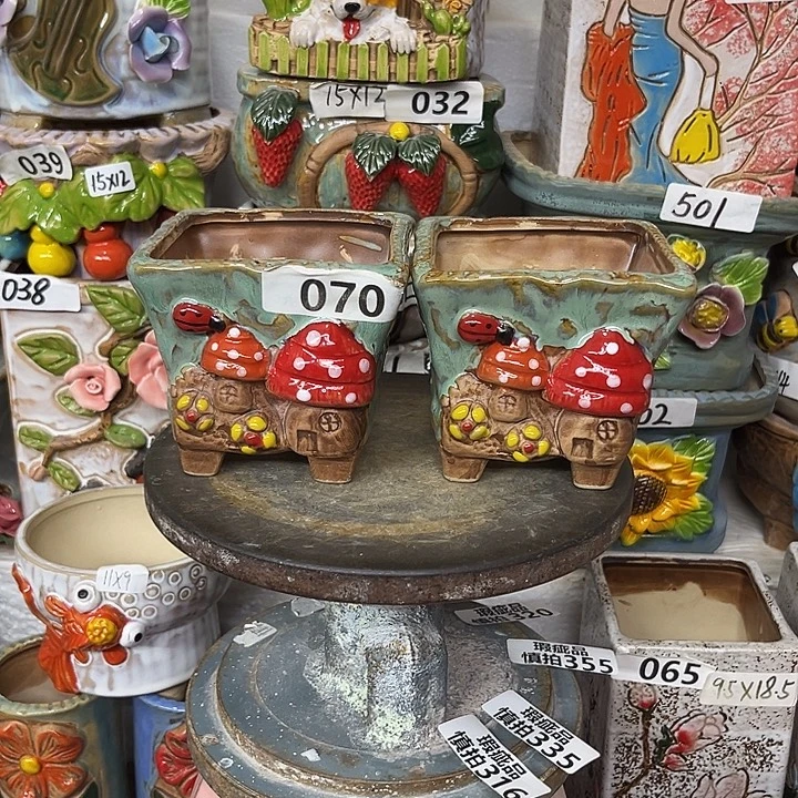 粗陶材质多肉花盆