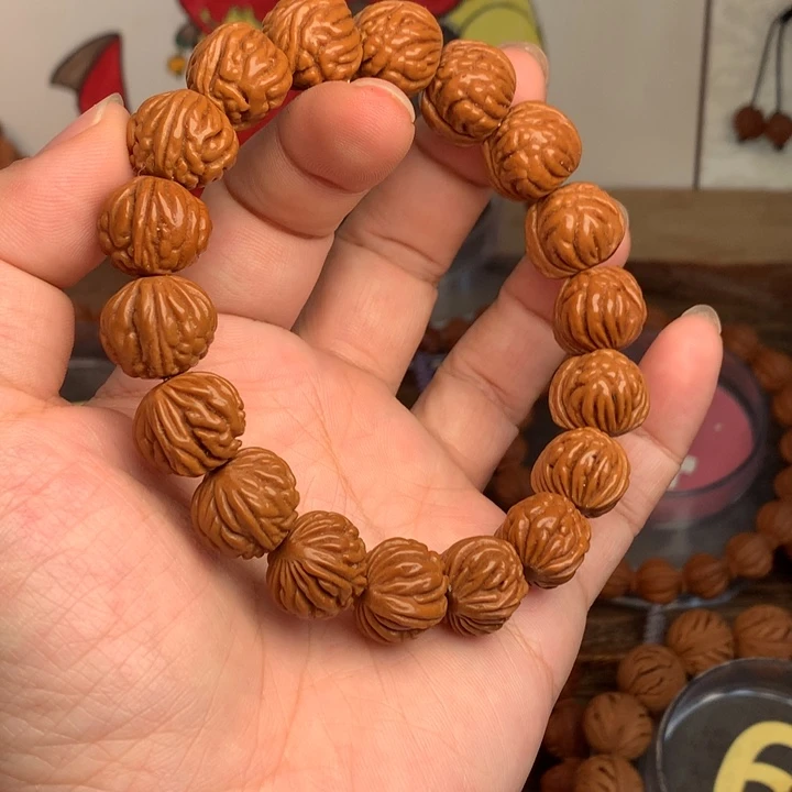 桃核吊坠15金豆龙纹