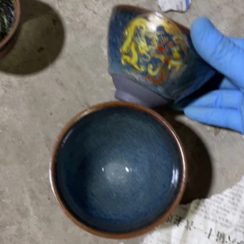 茶盏落*風建阳建盏全品束口