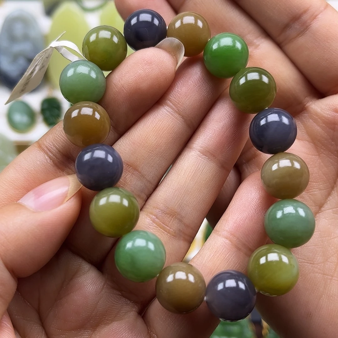 和田玉未镶嵌手串卡12