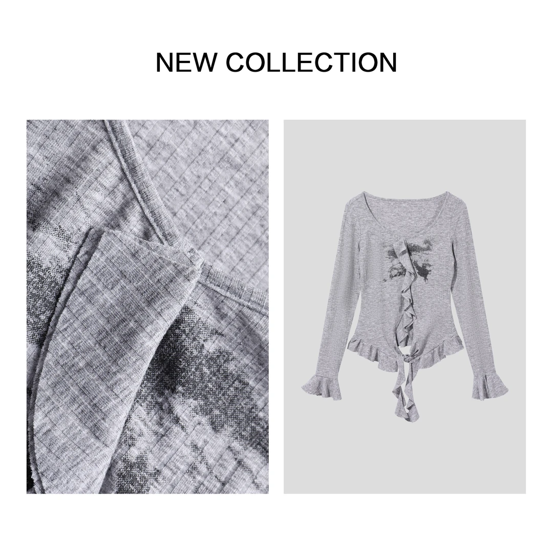 《婷婷专属》T5F36013B 韩版修身女士长袖T恤