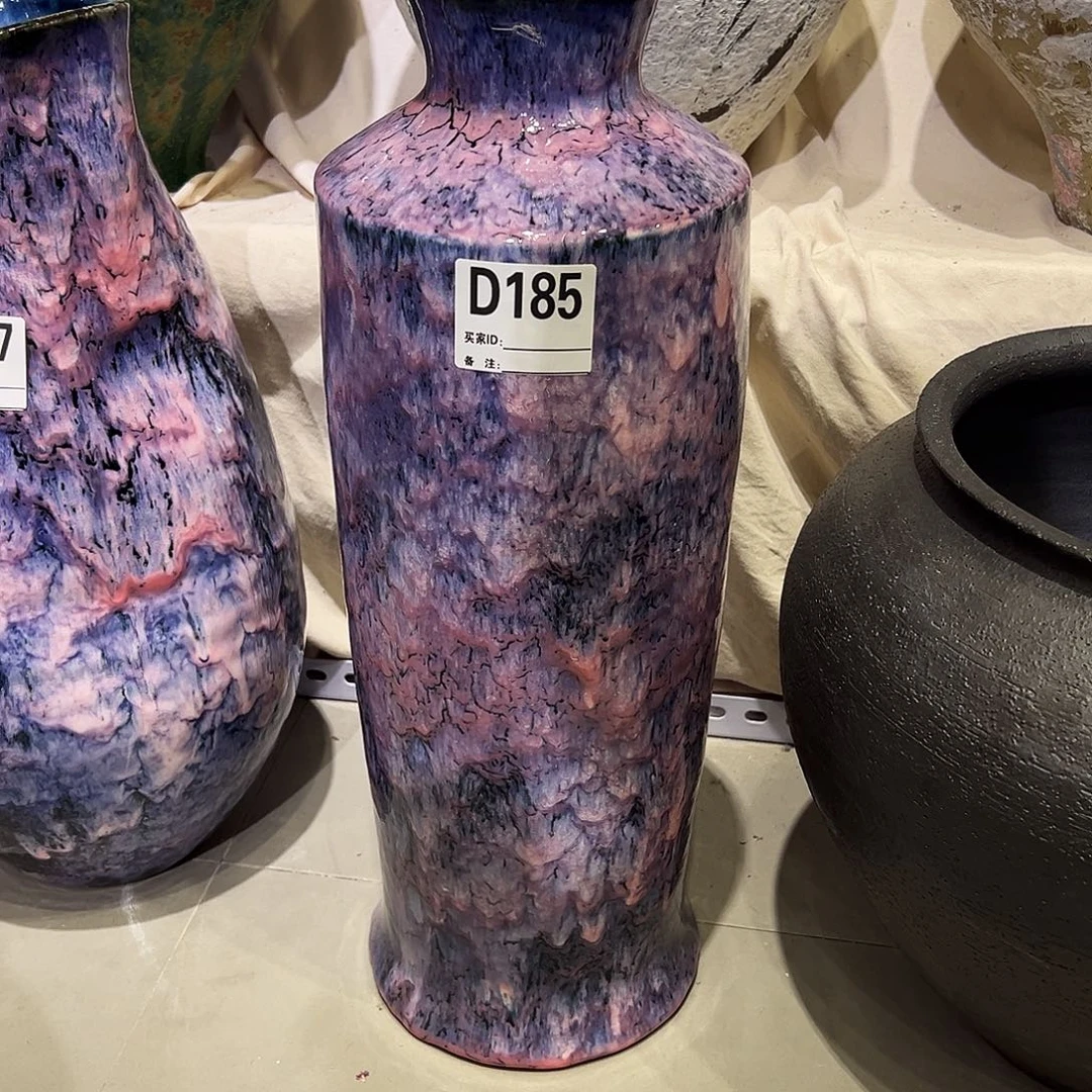 瓶D185高48口6陶瓷花瓶无孔