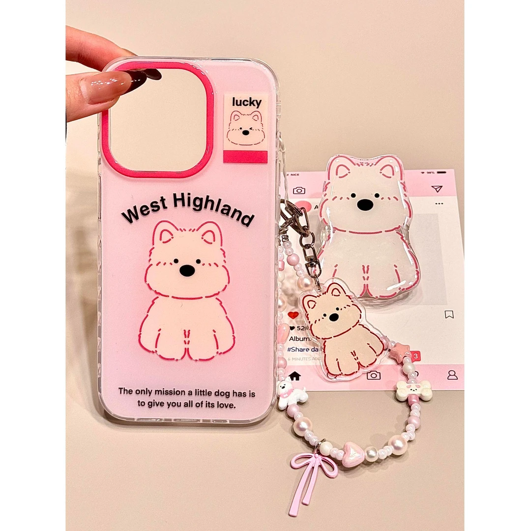 西高地苹果适用苹果华为vivo小米oppo女iphone15/16/14手机壳