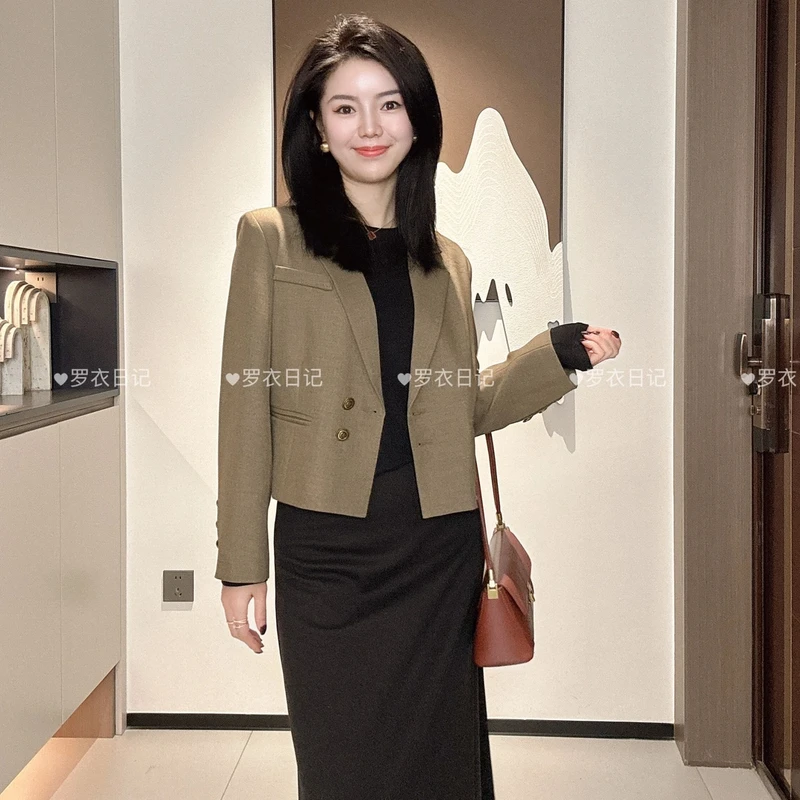 【宠粉专属】高级感短款西装外套女2025春秋气质百搭洋气西服小个子