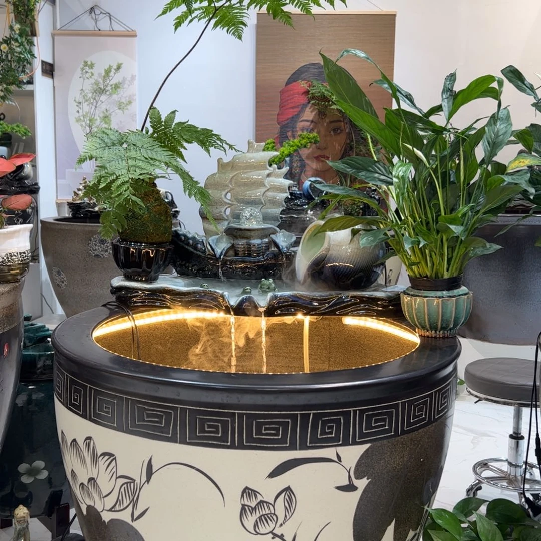 陶瓷景德镇陶瓷流水摆件