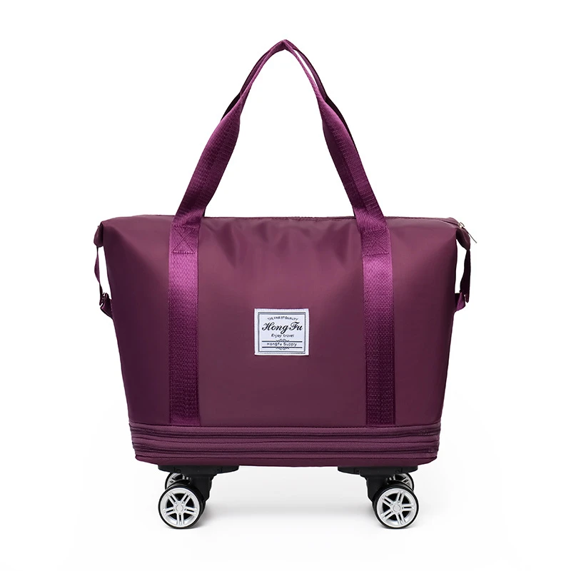 干湿分离收纳出差健身包行李袋包万向轮可扩展大学生旅行包大容量