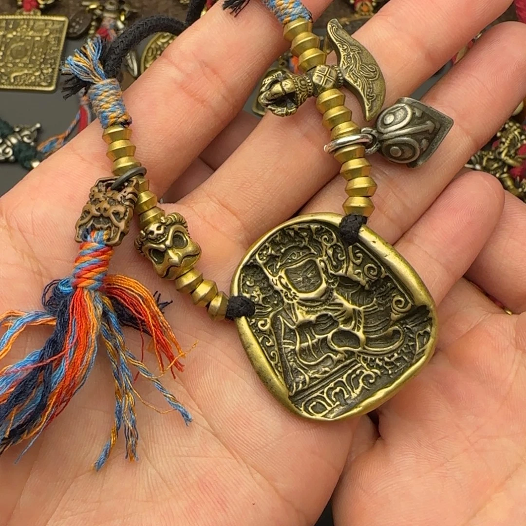 老铜莲花生擦摸锁骨链