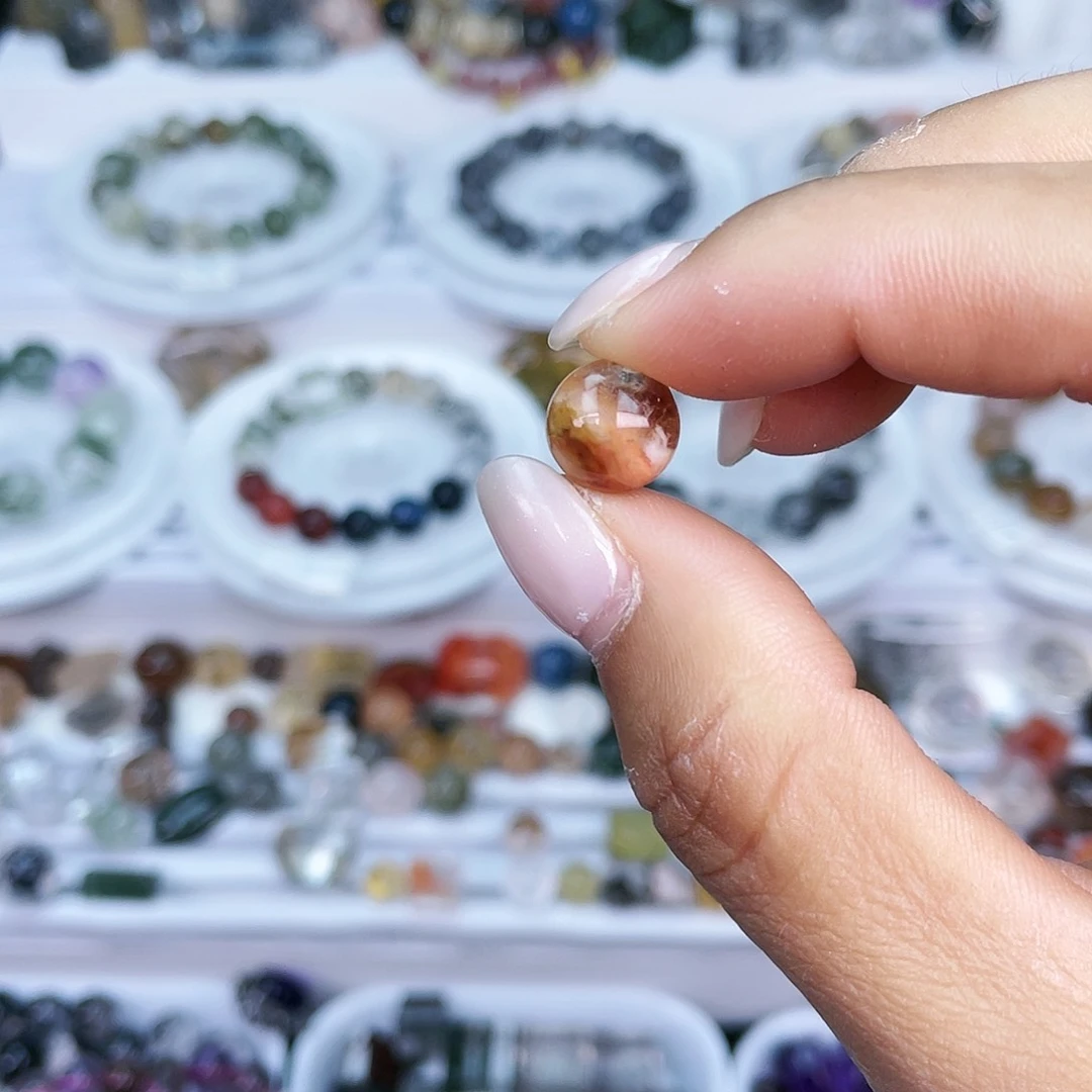 水晶单珠打孔不退不换未镶嵌