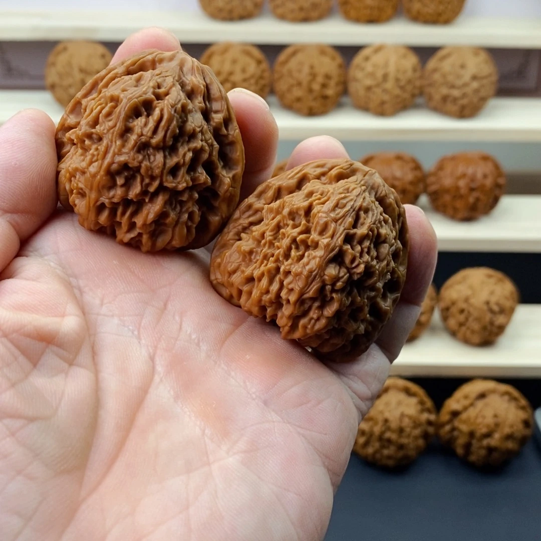 梦***想文玩核桃把件42全品高炮三角疆