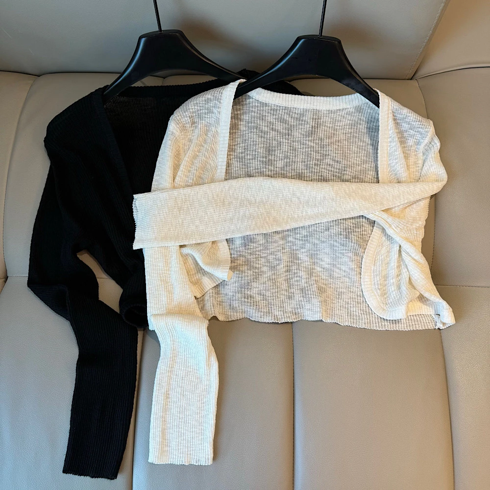 【CCDZ】夏季新品时尚百搭短款针织外披女