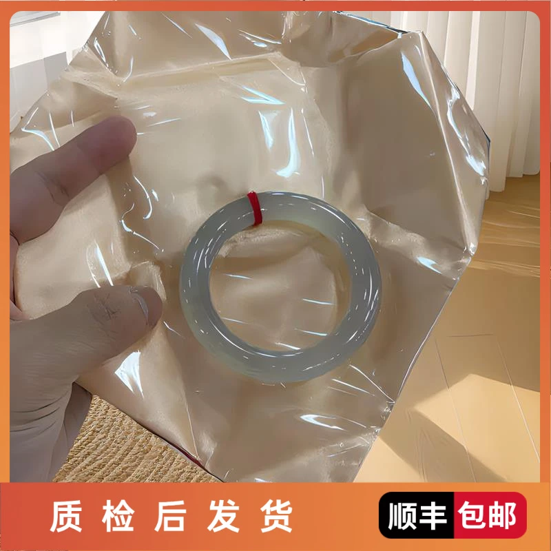 天然高品玛瑙冰底晴水绿玉髓平安手镯油青绿少女玉石镯多样性发一