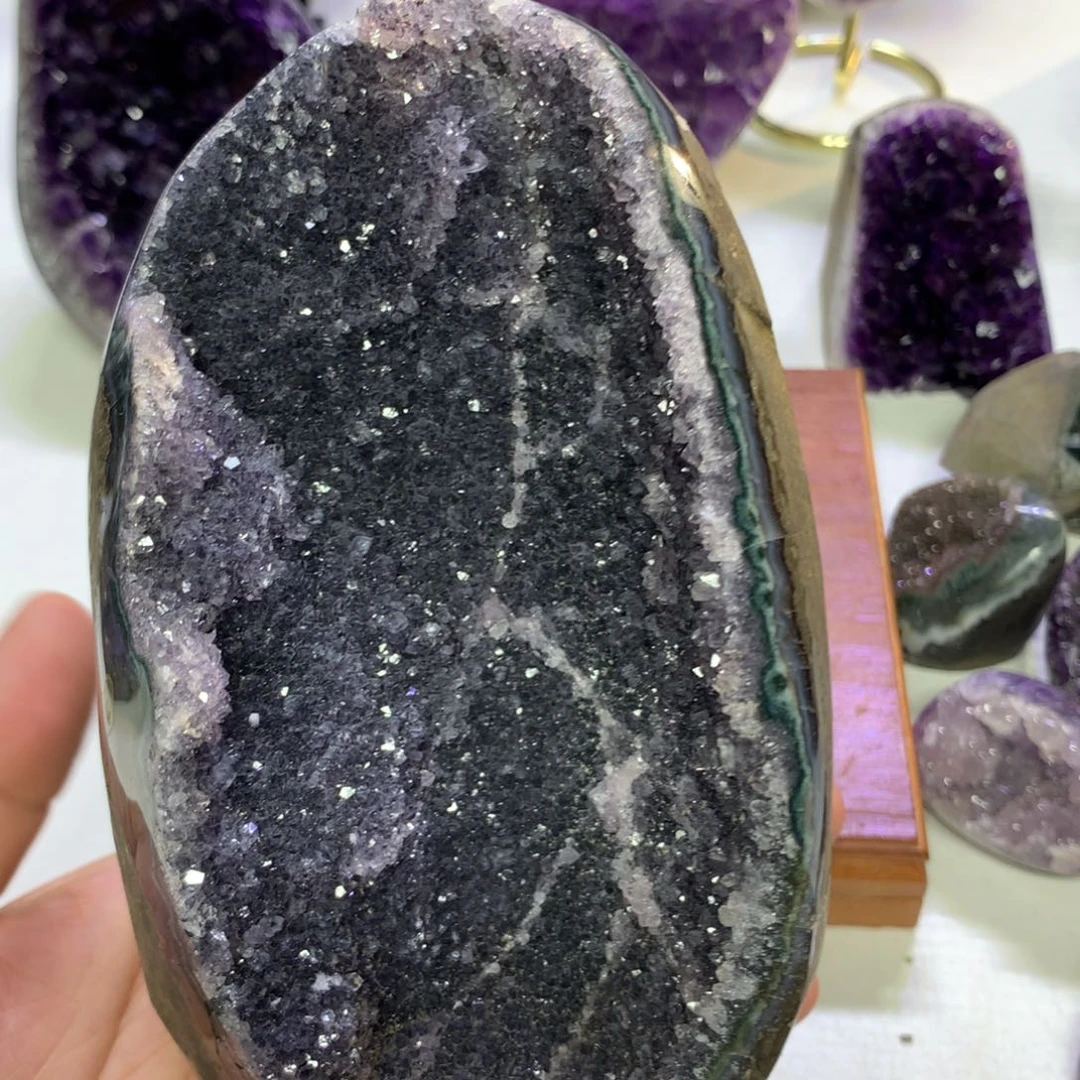 紫晶摆件未镶嵌水晶