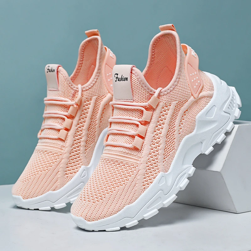 鞋子女夏季新款外贸批发跑步鞋网面透气复古厚底老爹鞋休闲运动鞋