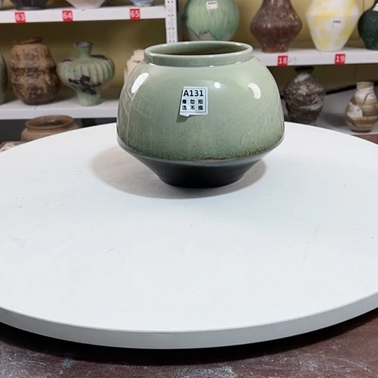 瓶高17口12。陶瓷花瓶摆件。131