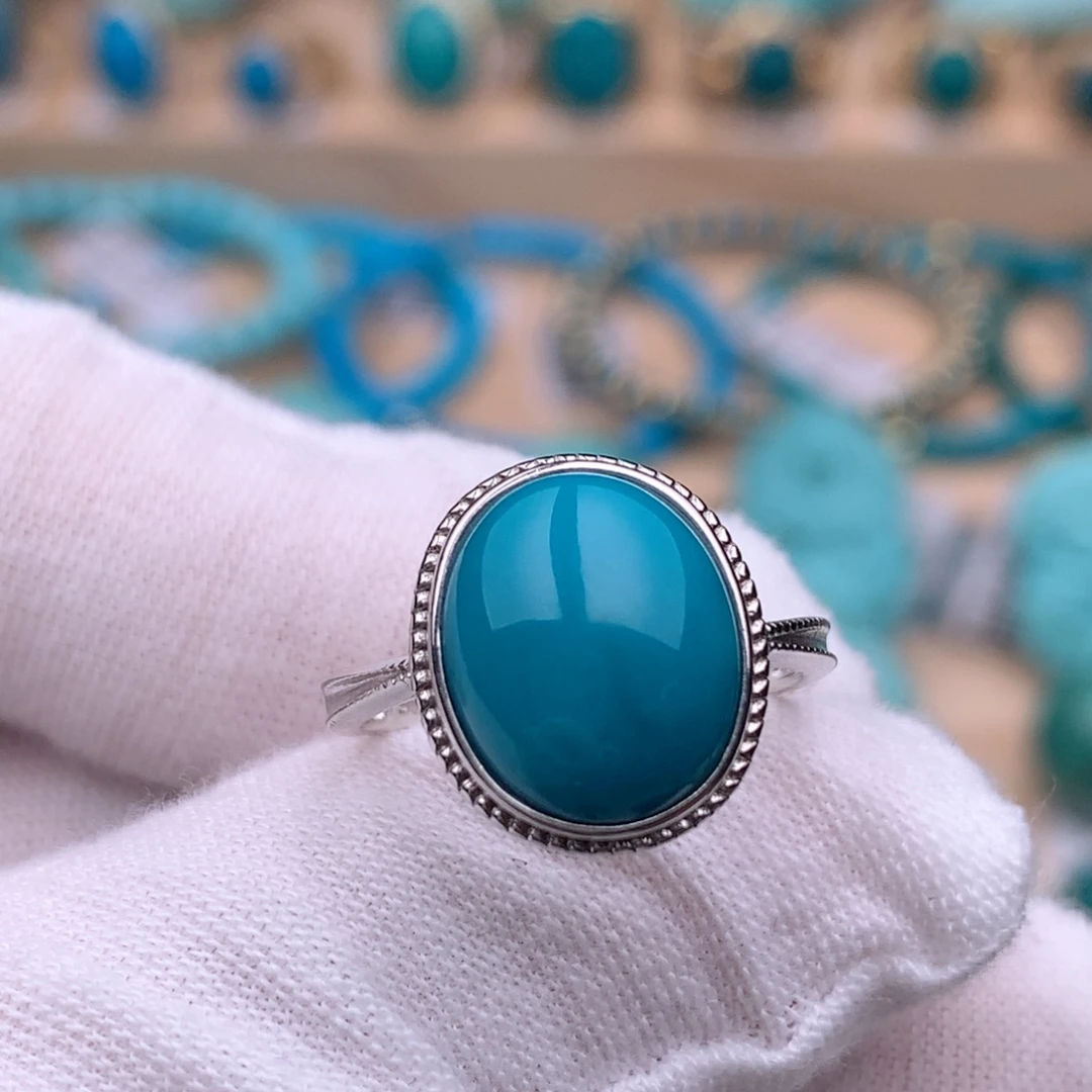 绿松石银S925镶嵌珠宝奇石