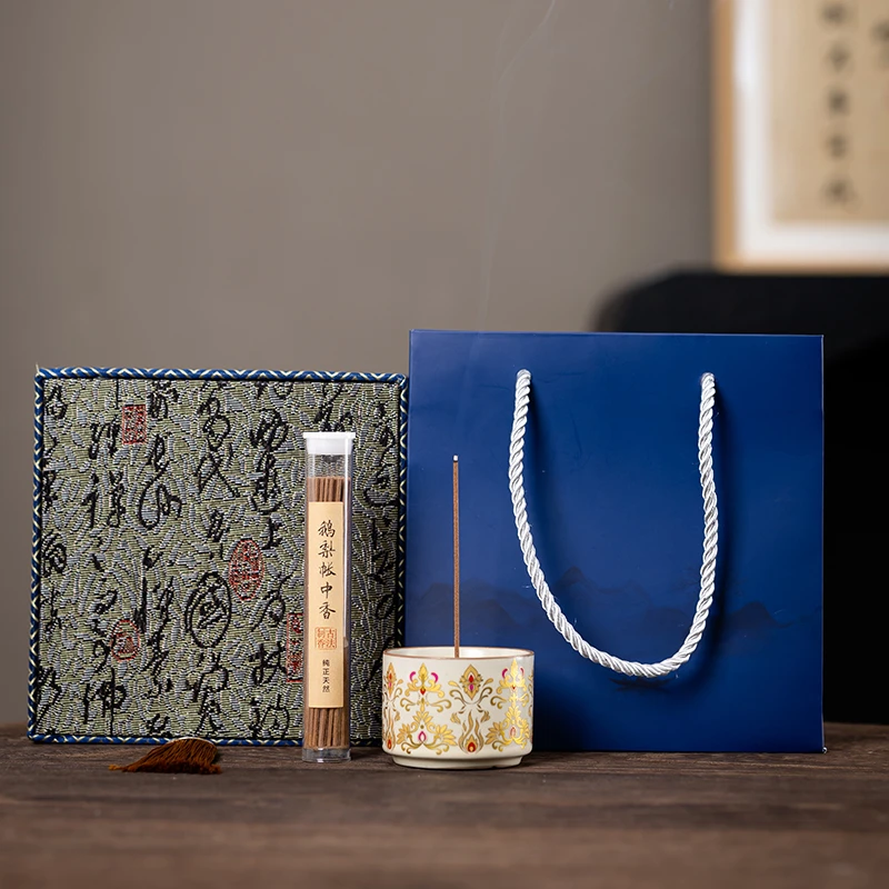 缠枝莲线香礼盒匠心手作古朴雅韵国风雅致高端香氛礼盒
